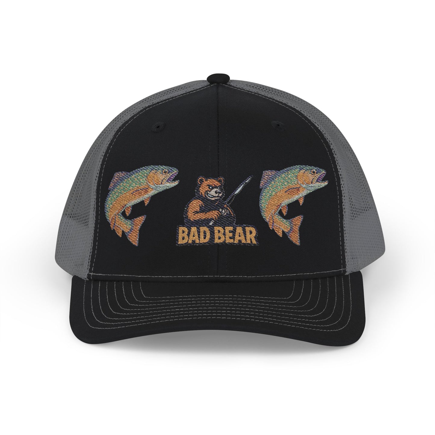 Bad Bear Trucker Hat – Double Trout Edition