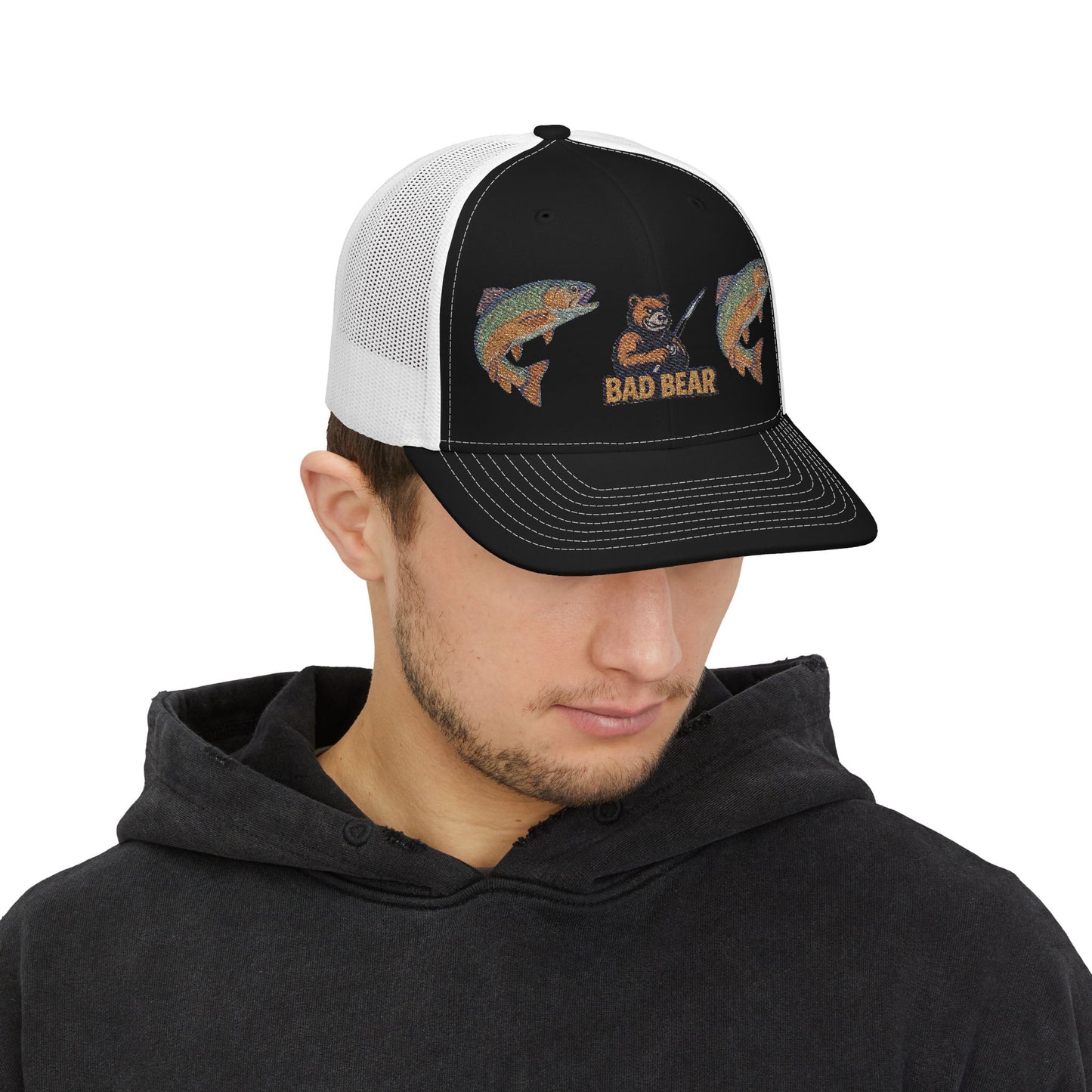 Bad Bear Trucker Hat – Double Trout Edition