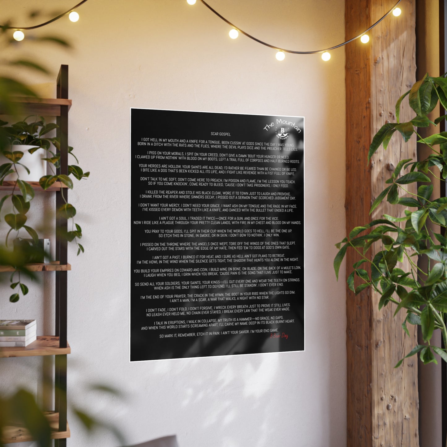 Scar Gospel – Outlaw Psalm Print