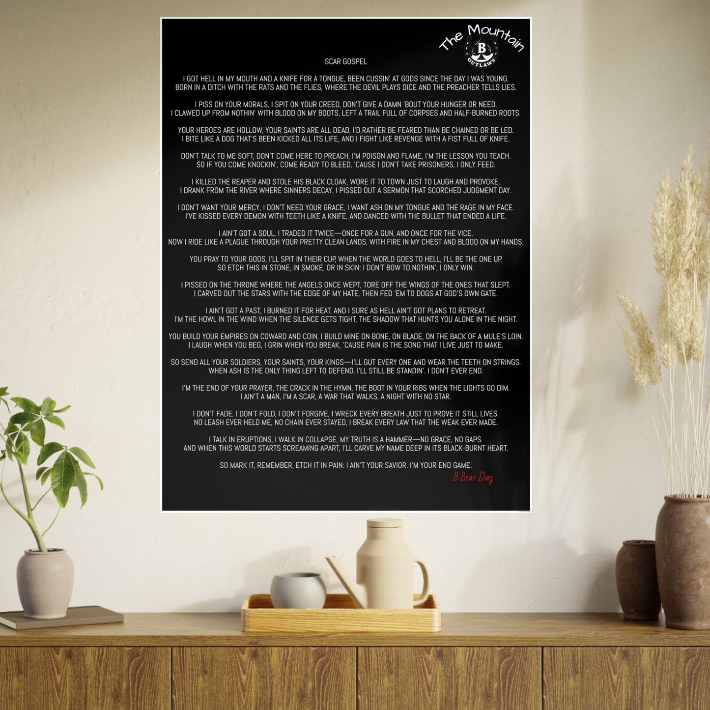 Scar Gospel – Outlaw Psalm Print