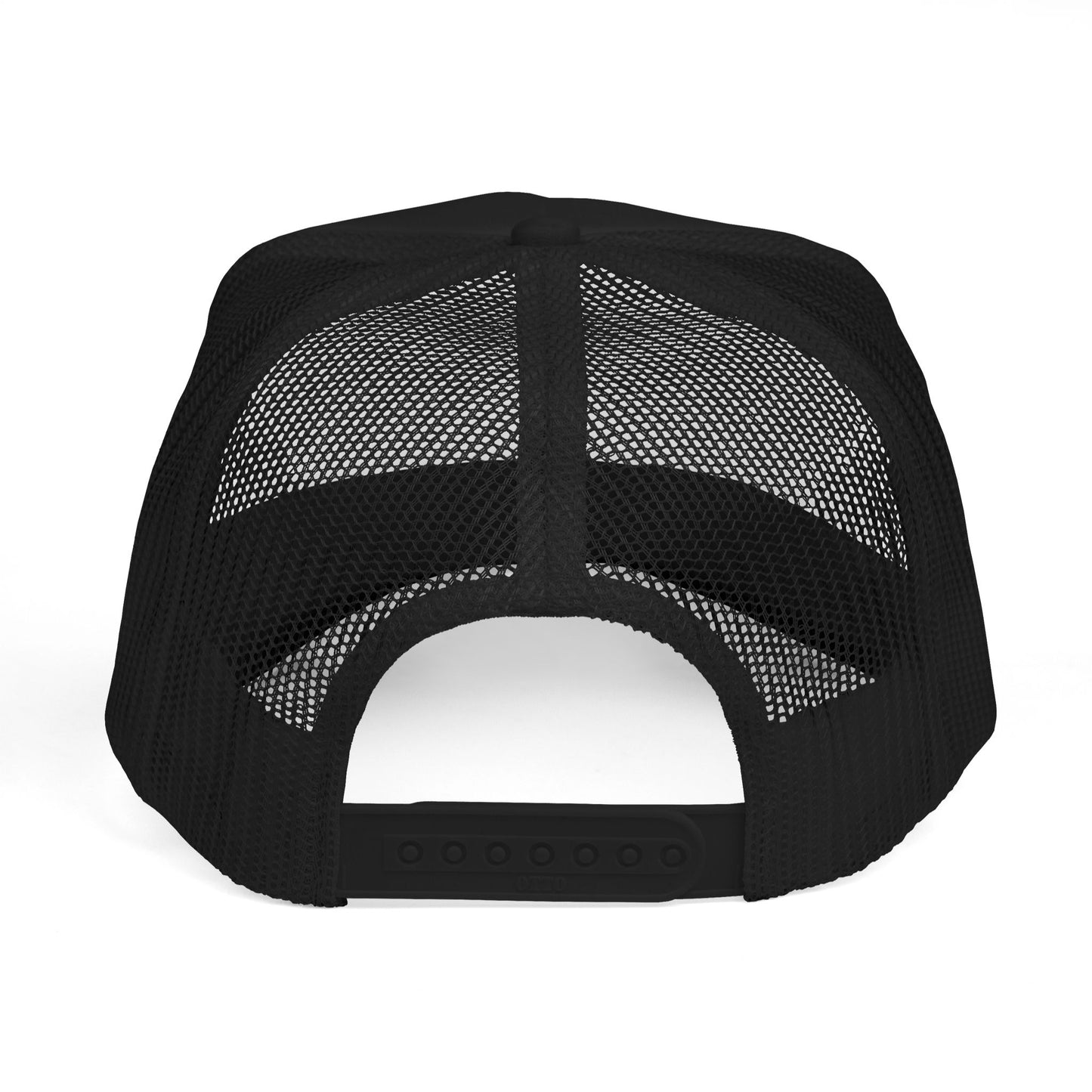 GHOST Trucker Hat – White Feather on Black