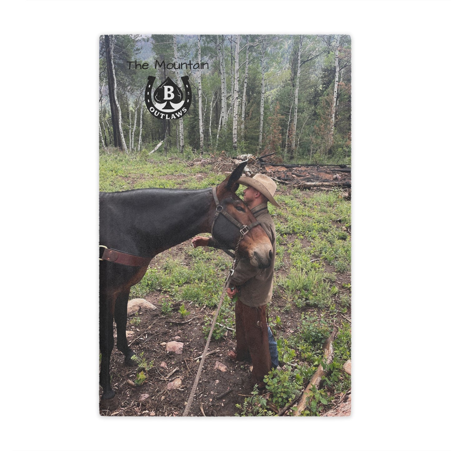 Rustic Outdoor Minky Blanket,The Bond Blanket – Mountain Outlaws Load & Loyalty Edition