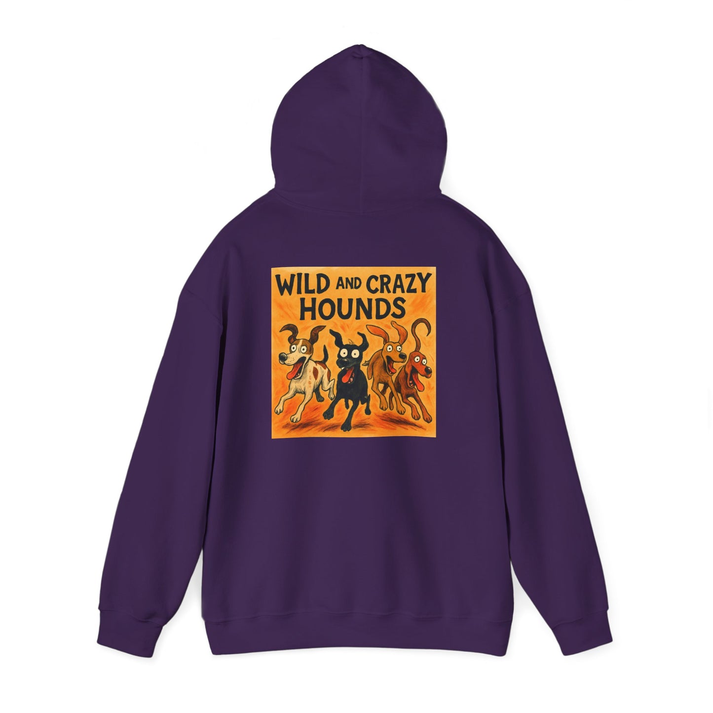Wild & Crazy Hounds Hoodie - Unisex Sweatshirt for Dog Lovers, Funny Pet Gift, Cozy Casual Wear, Great for Gifts & Celebrations