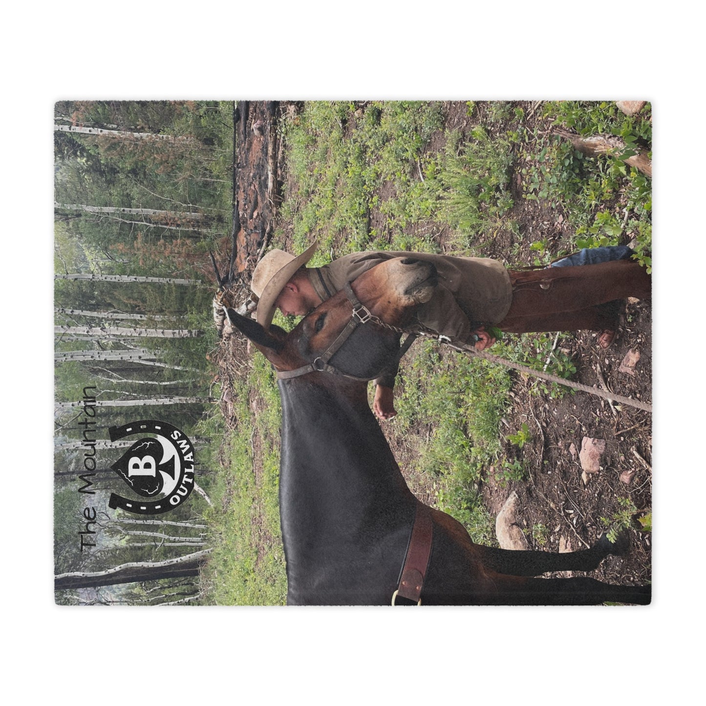 Rustic Outdoor Minky Blanket,The Bond Blanket – Mountain Outlaws Load & Loyalty Edition