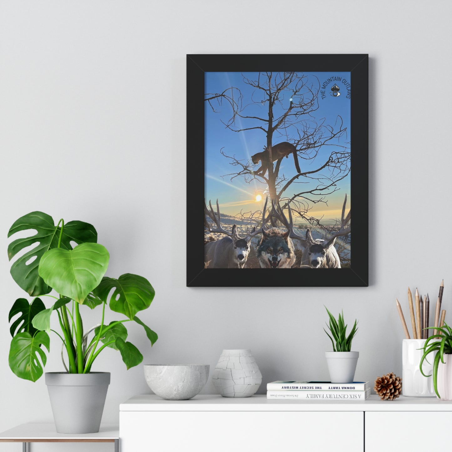 “Hold the Line” — Framed Mountain Outlaws Print