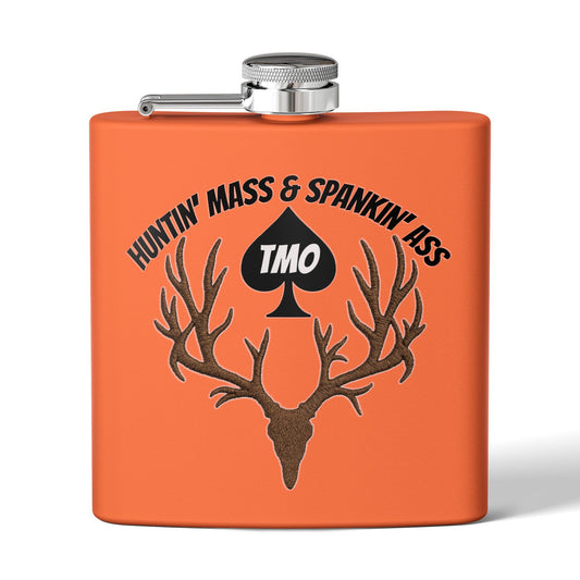 Hunter Orange Flask – Huntin’ Mass & Spankin’ Ass