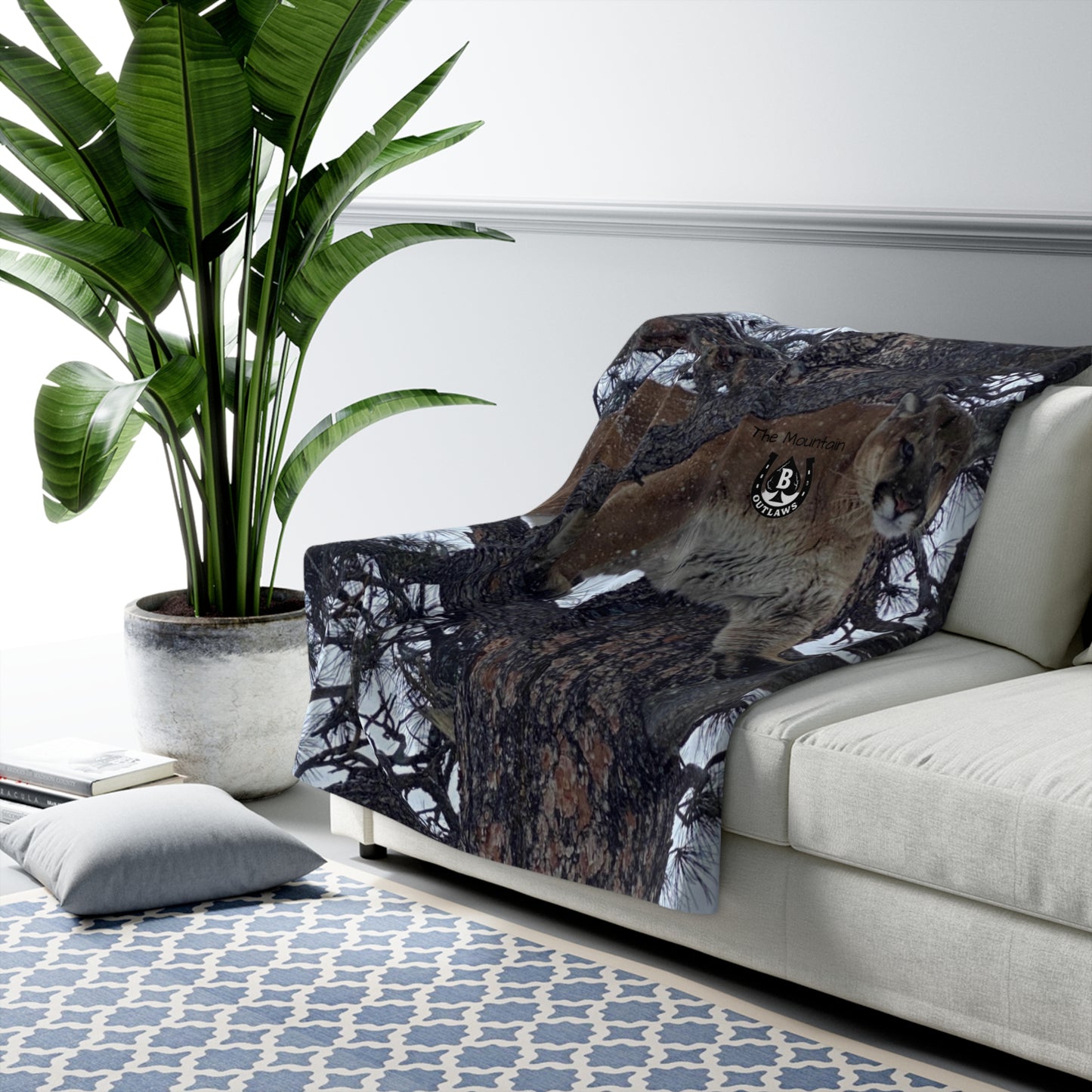 Cozy Sherpa Fleece Blanket - The Ghost Blanket – Mountain Outlaws Timber Watch