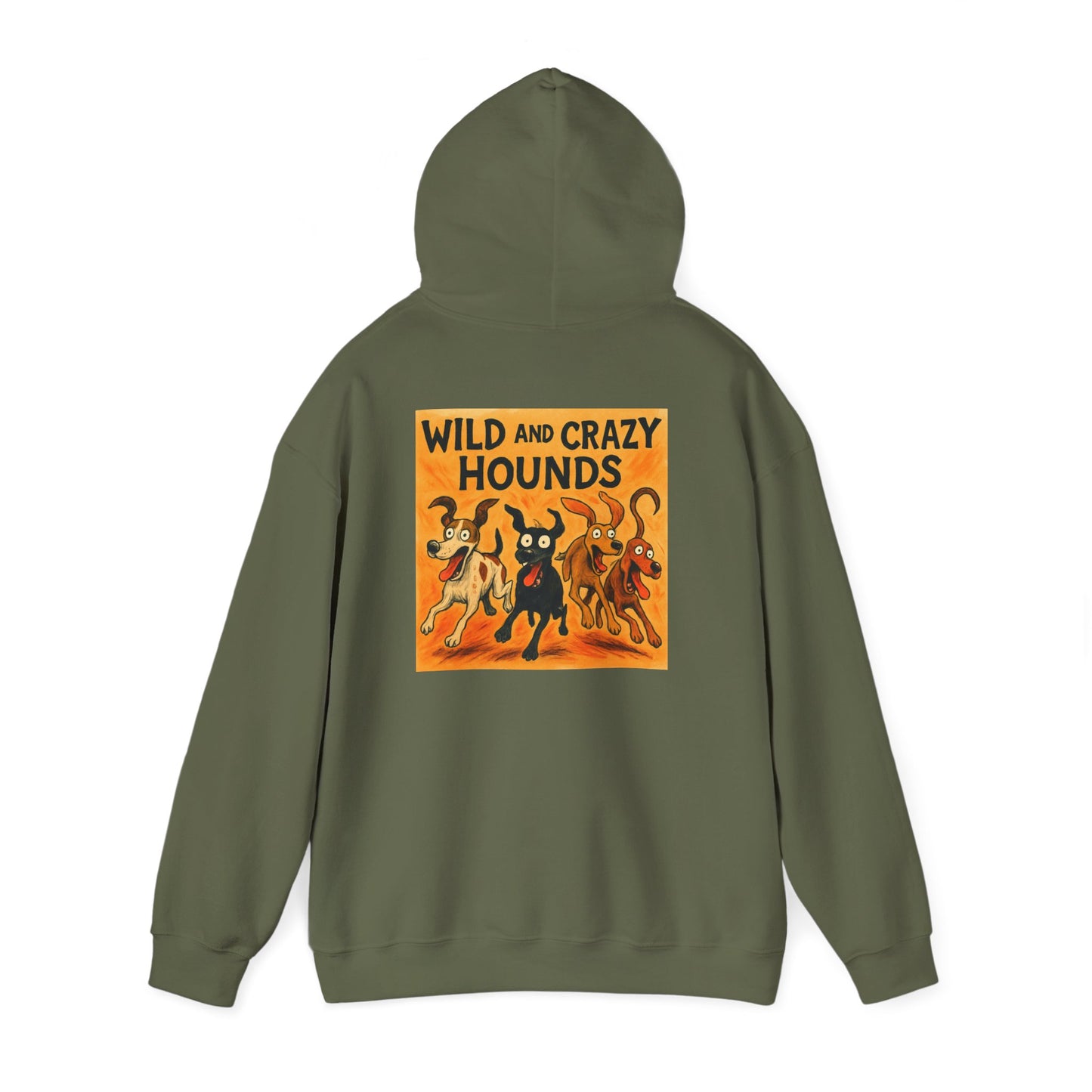 Wild & Crazy Hounds Hoodie - Unisex Sweatshirt for Dog Lovers, Funny Pet Gift, Cozy Casual Wear, Great for Gifts & Celebrations
