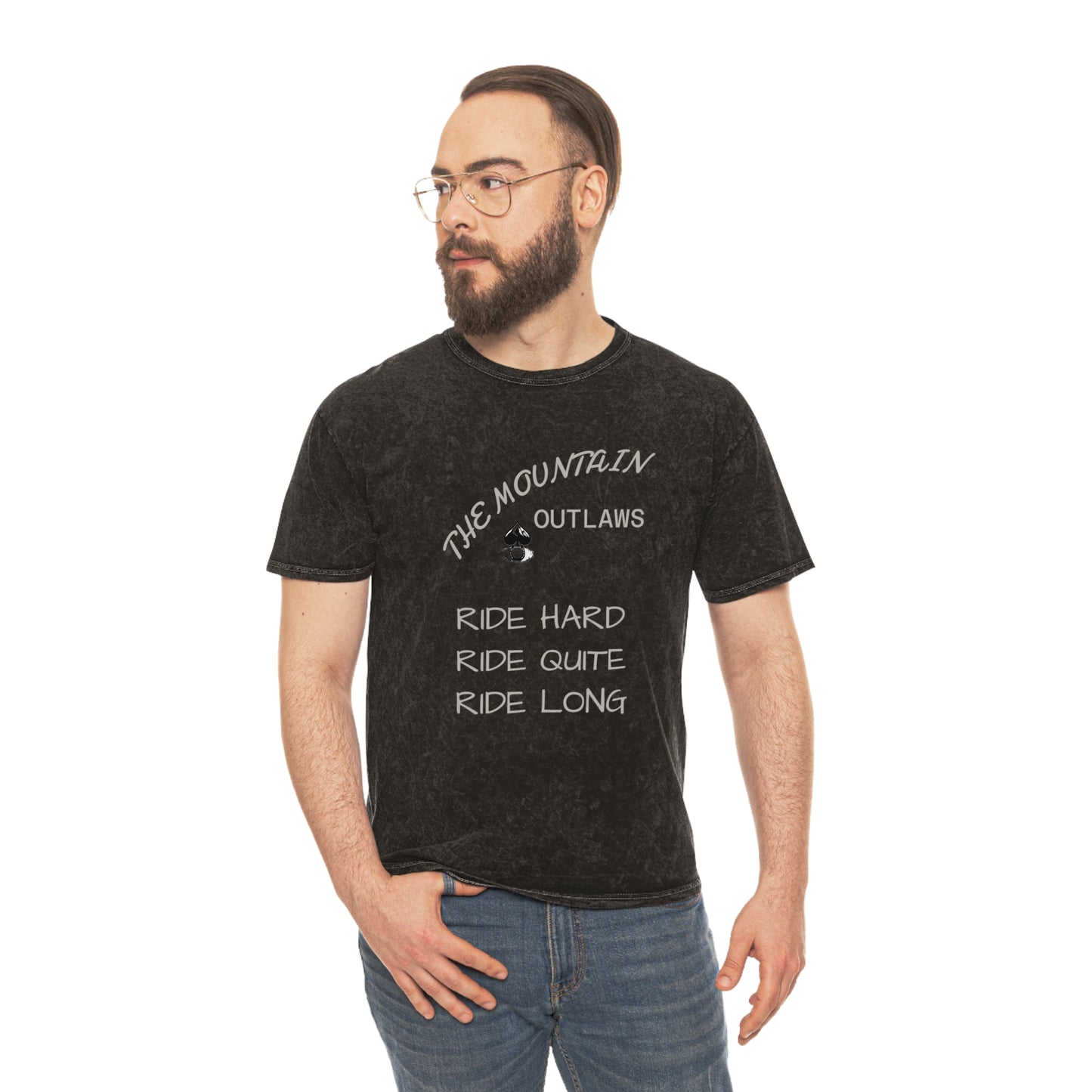 The Mountains Don’t Clap Tee – Ride Quiet. Ride Hard. Ride Long.