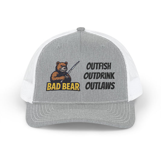 Bad Bear “Outfish Outdrink Outlaws” Trucker Hat