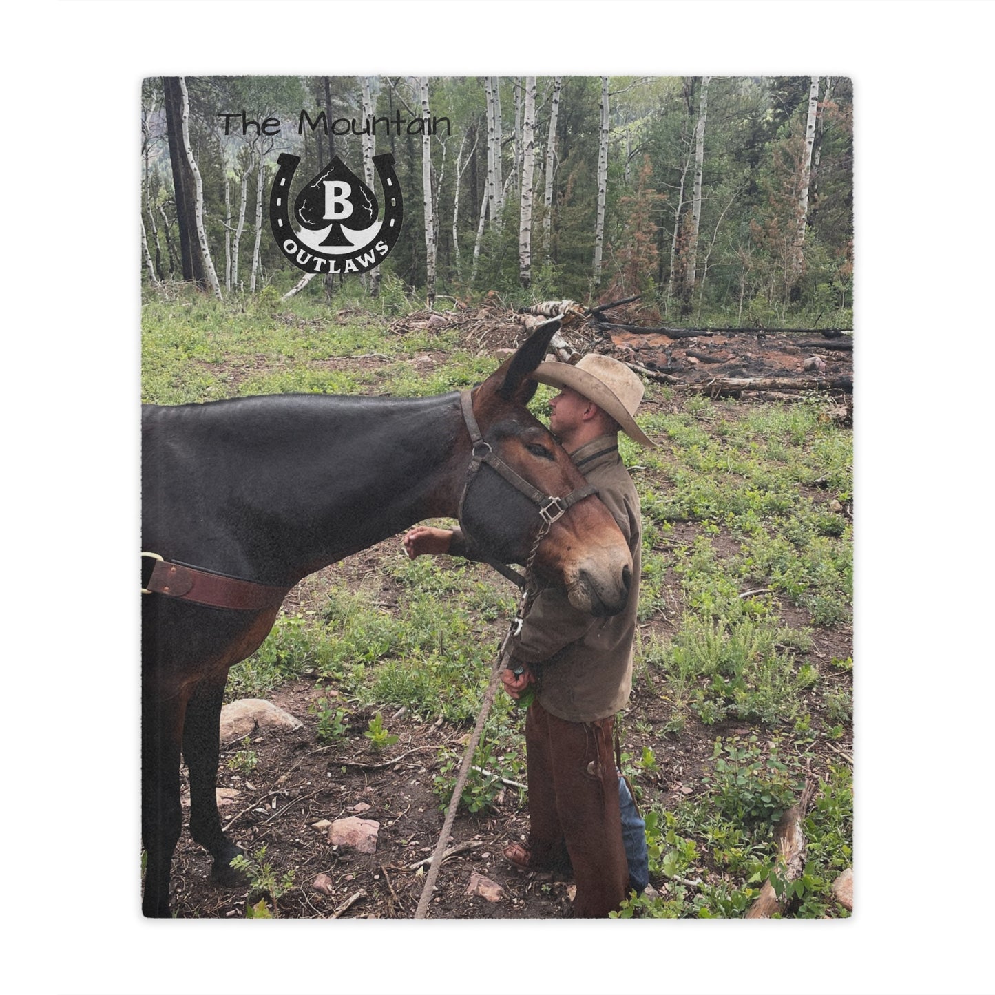 Rustic Outdoor Minky Blanket,The Bond Blanket – Mountain Outlaws Load & Loyalty Edition