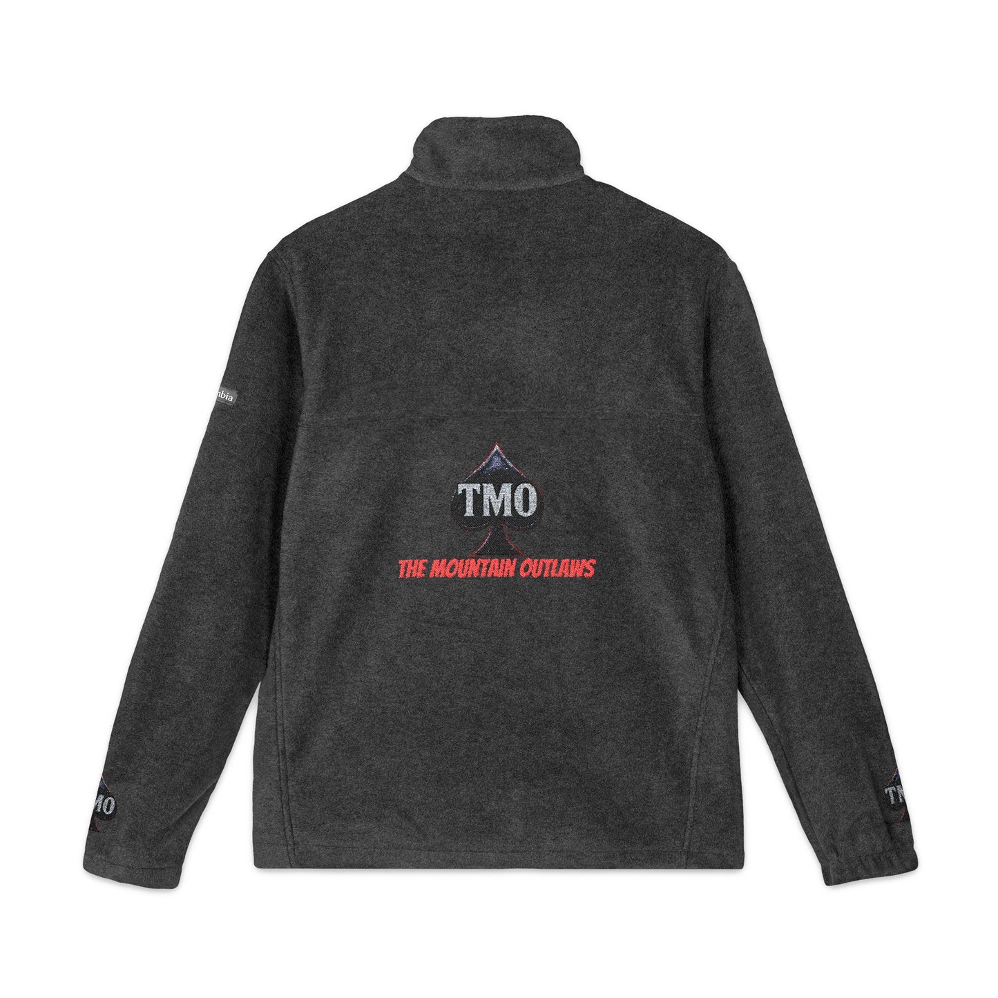 Embroidered TMO Columbia Fleece Jacket — Charcoal Outdoor Zip-Up