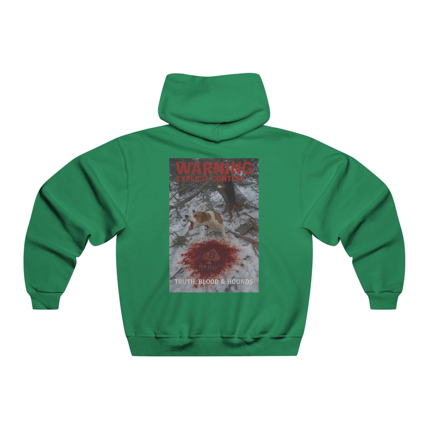 Mountain Outlaws Hoodie — "Warning: Hunting Area" Graphic Sweatshirt