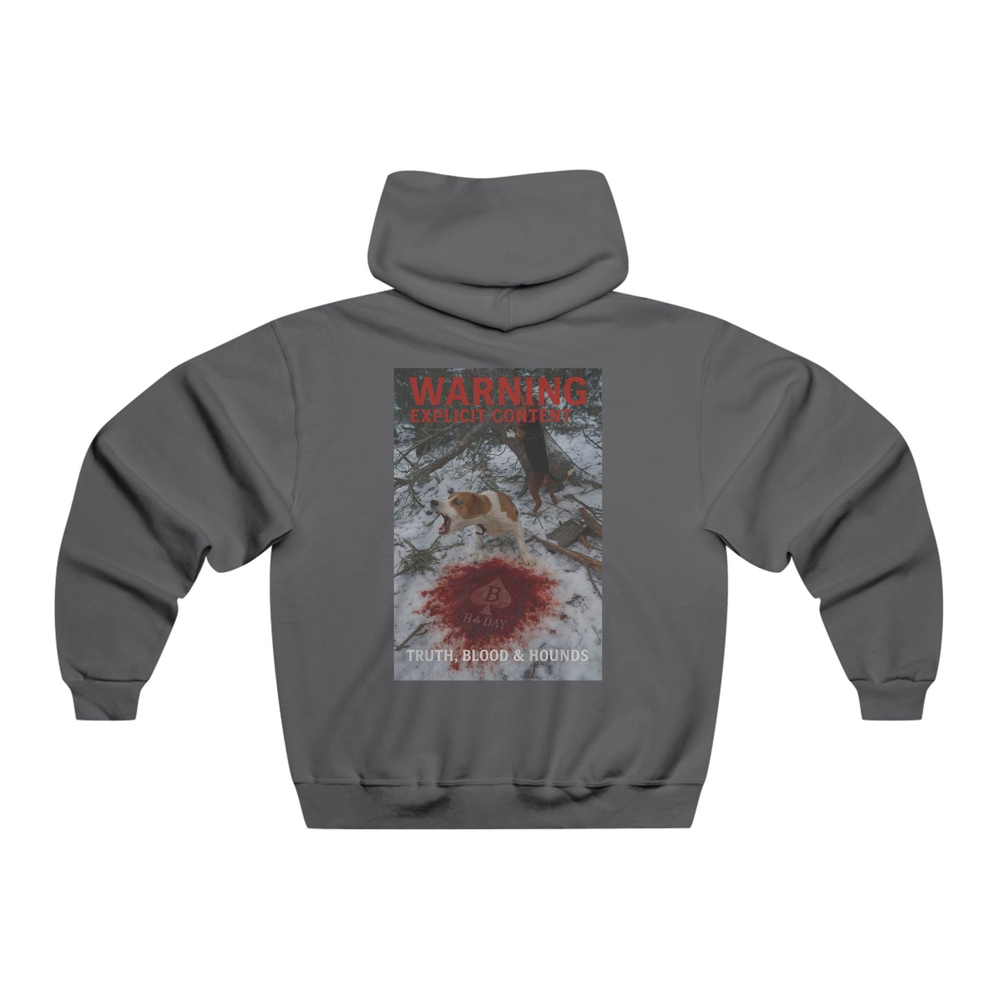 Mountain Outlaws Hoodie — "Warning: Hunting Area" Graphic Sweatshirt