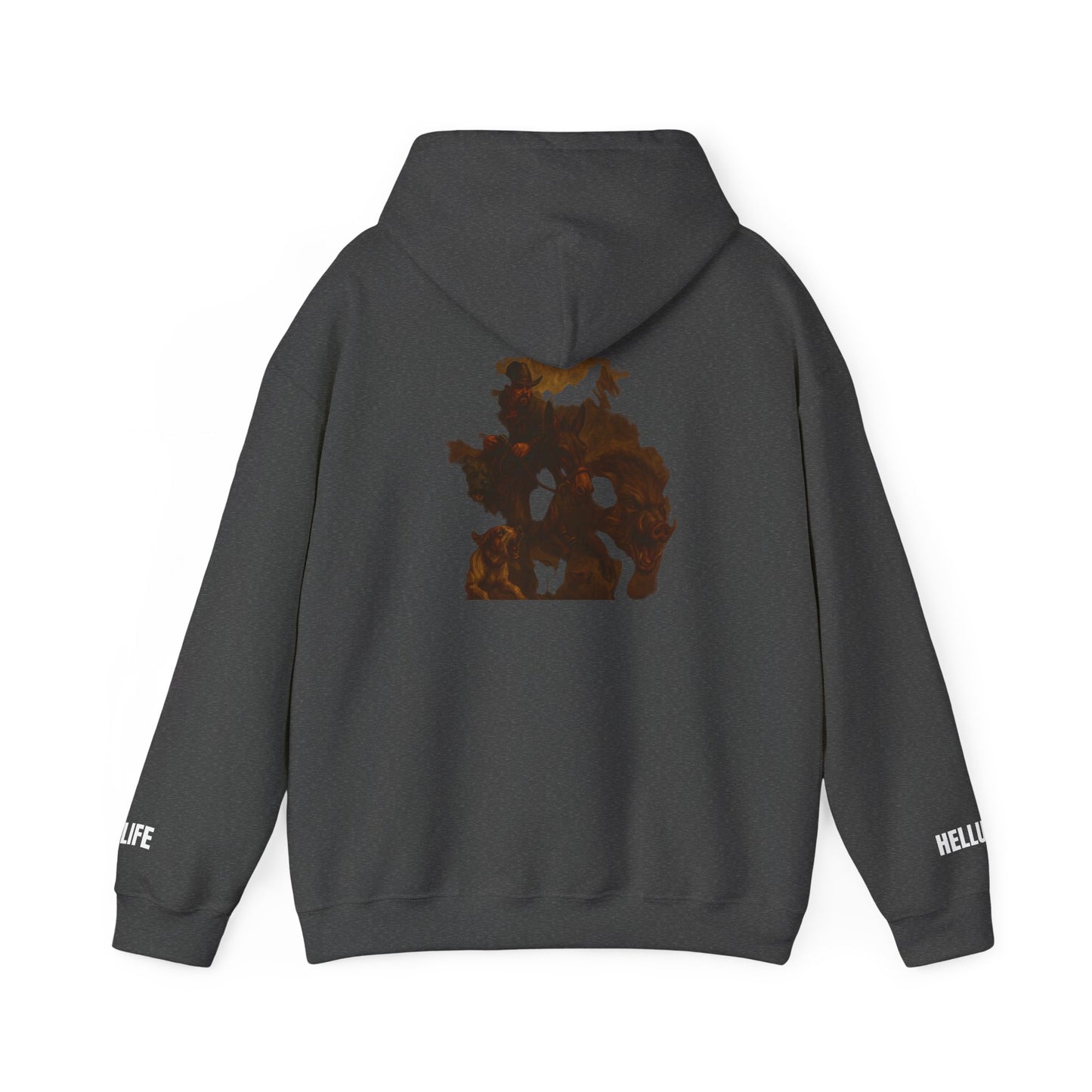 The Mountain Outlaws Hoodie — Rustic Graphic Hooded Sweatshirt