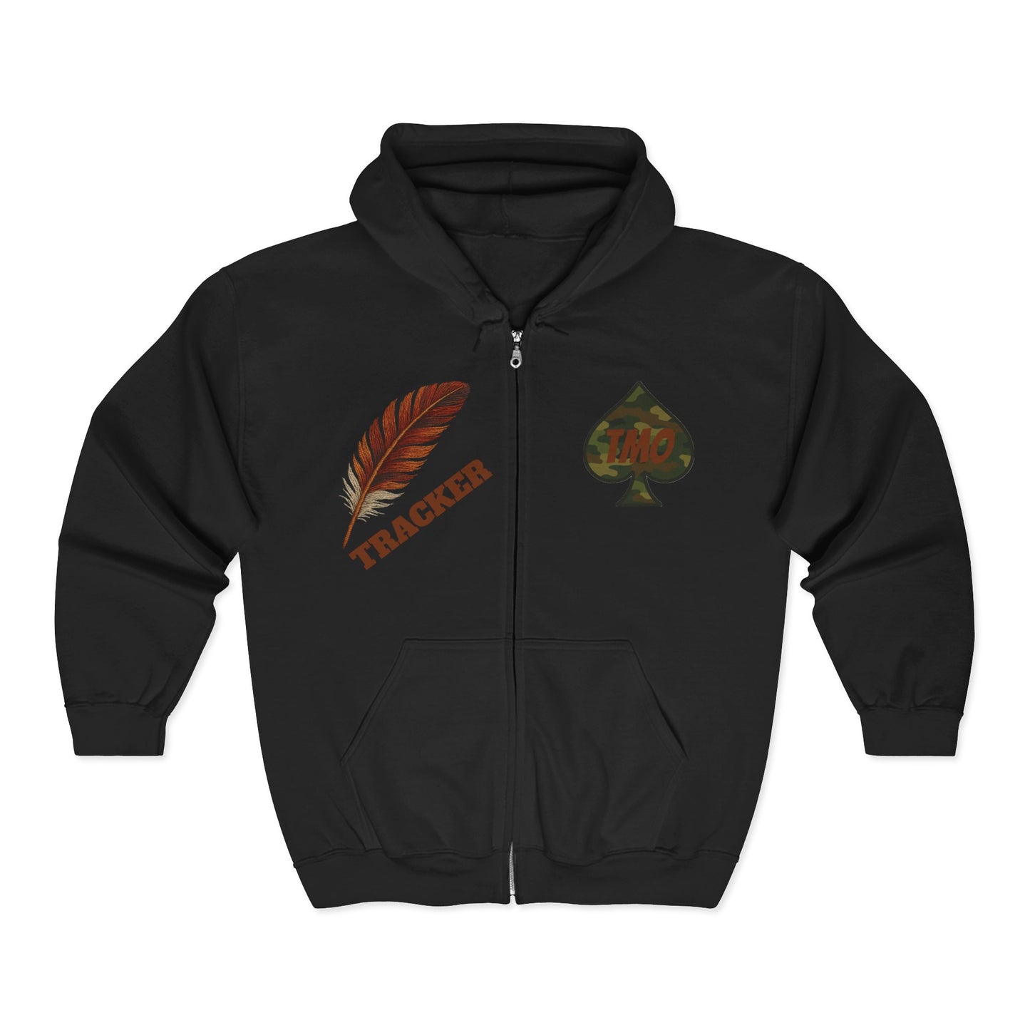Cozy Unisex Full Zip Hoodie with 'Tracker' Design