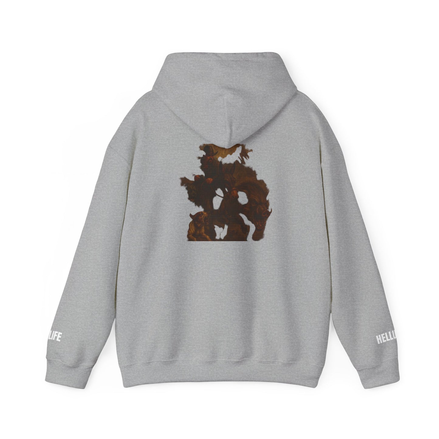 The Mountain Outlaws Hoodie — Rustic Graphic Hooded Sweatshirt