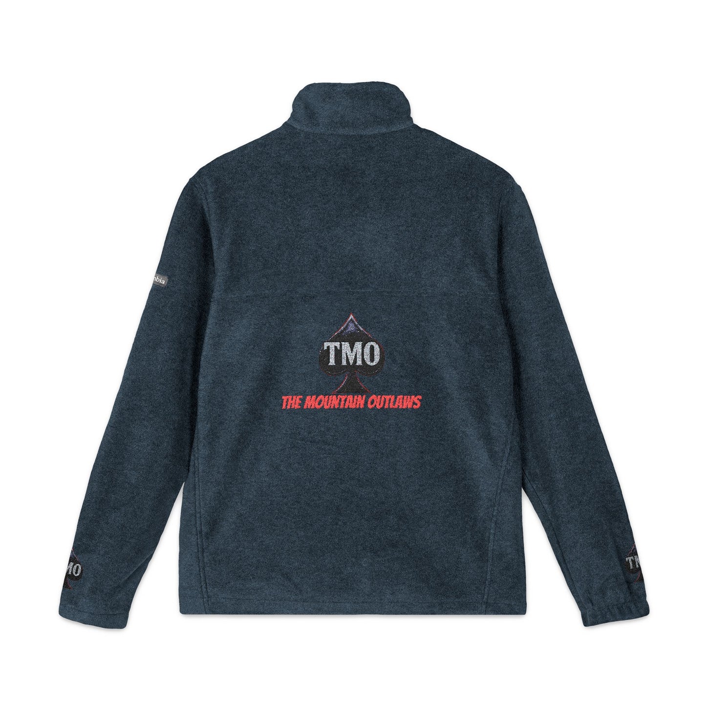 Embroidered TMO Columbia Fleece Jacket — Charcoal Outdoor Zip-Up