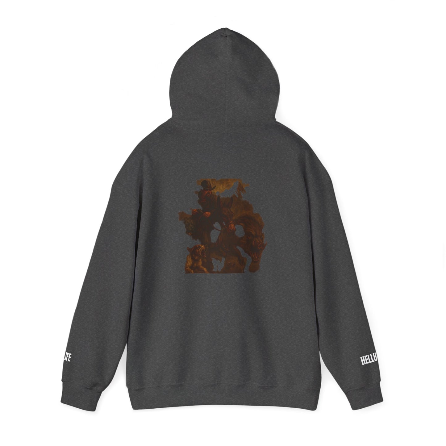 The Mountain Outlaws Hoodie — Rustic Graphic Hooded Sweatshirt