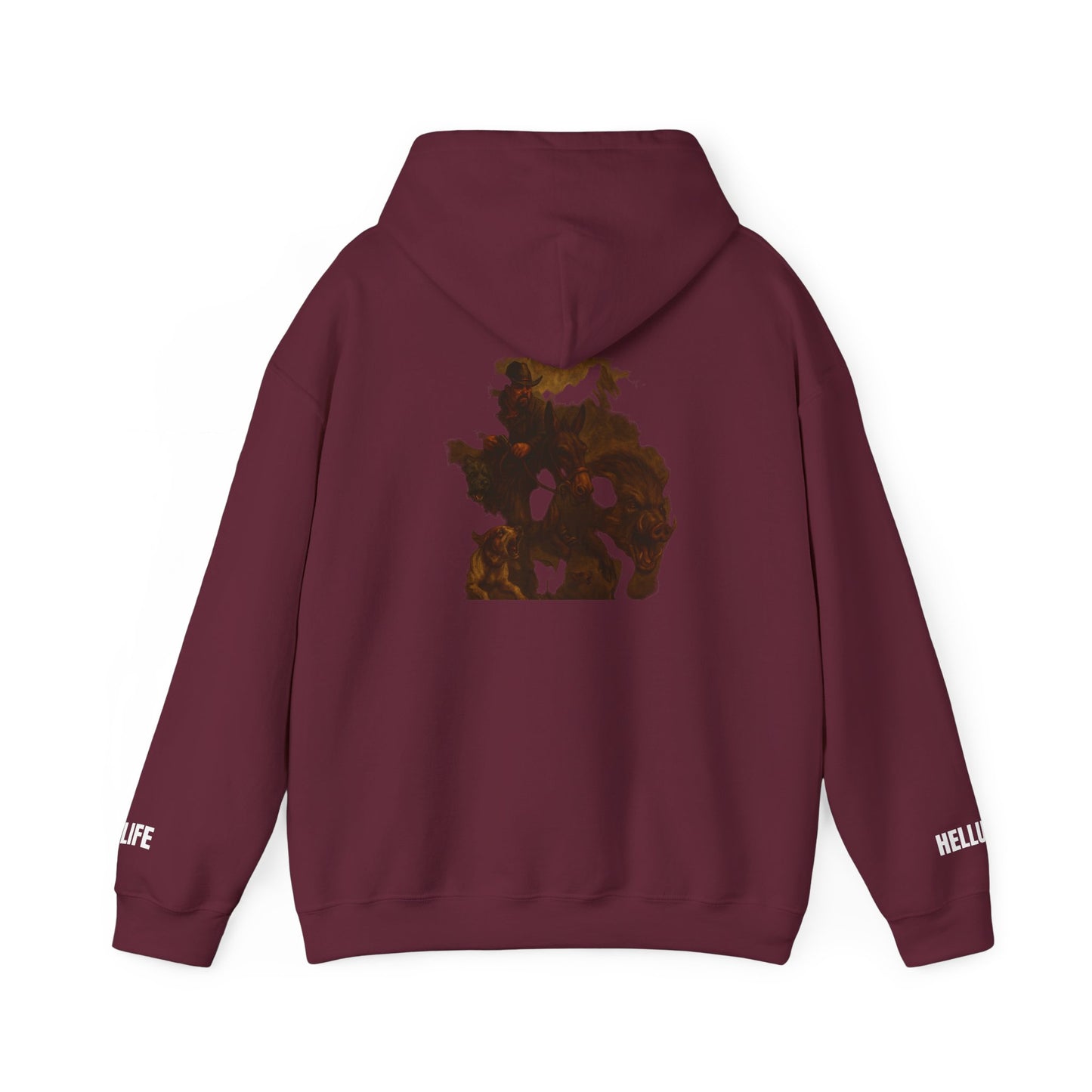 The Mountain Outlaws Hoodie — Rustic Graphic Hooded Sweatshirt
