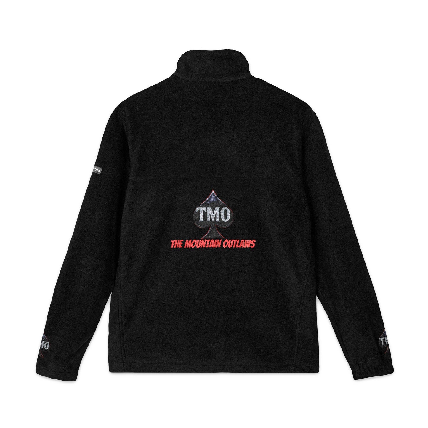 Embroidered TMO Columbia Fleece Jacket — Charcoal Outdoor Zip-Up