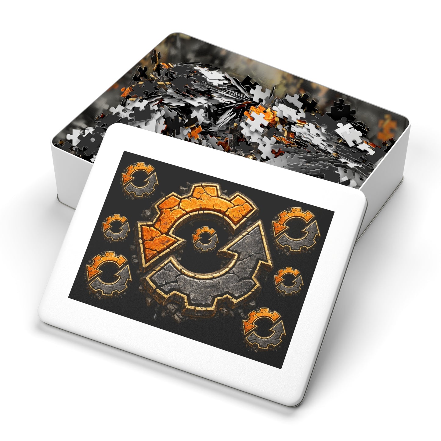 Jigsaw Puzzle with Tin