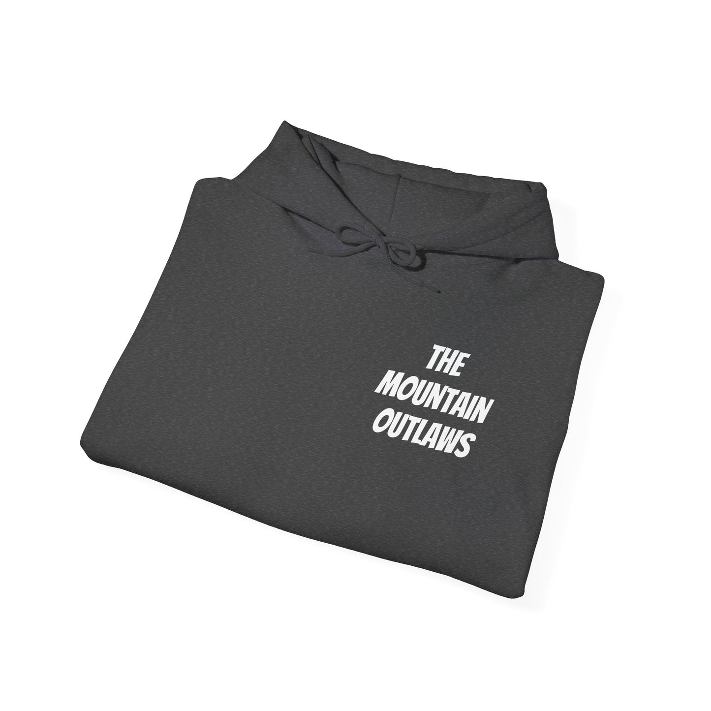 The Mountain Outlaws Hoodie — Rustic Graphic Hooded Sweatshirt