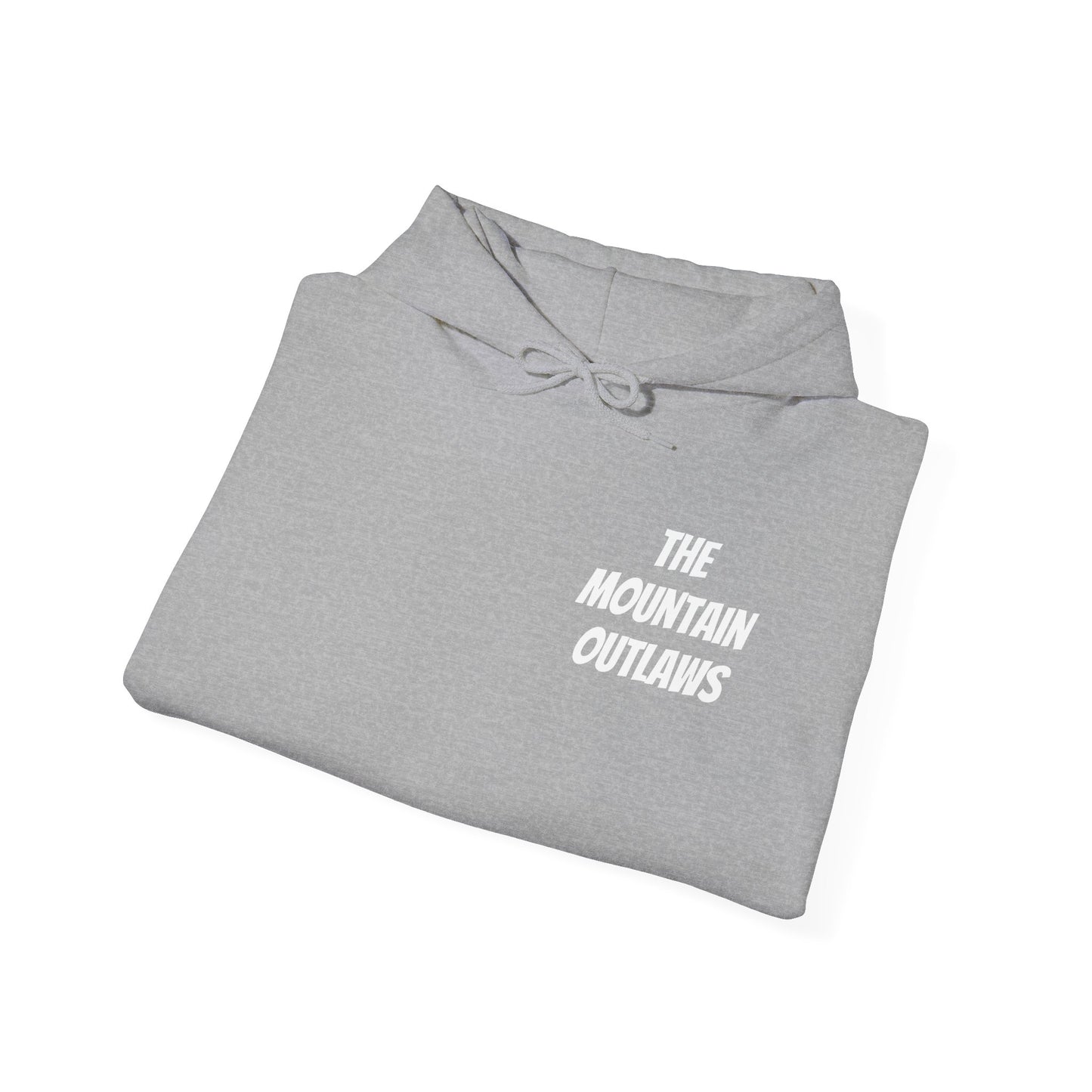 The Mountain Outlaws Hoodie — Rustic Graphic Hooded Sweatshirt