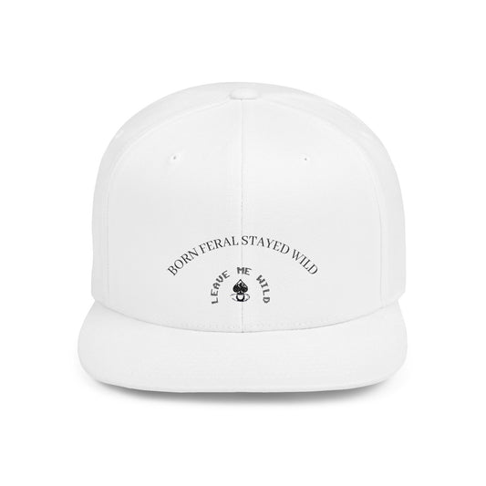 Born Free Stay Wild Flat Bill Snapback Cap | Trendy Hat, Perfect for Outdoors, Gift for Adventure Lovers, Stylish Headwear
