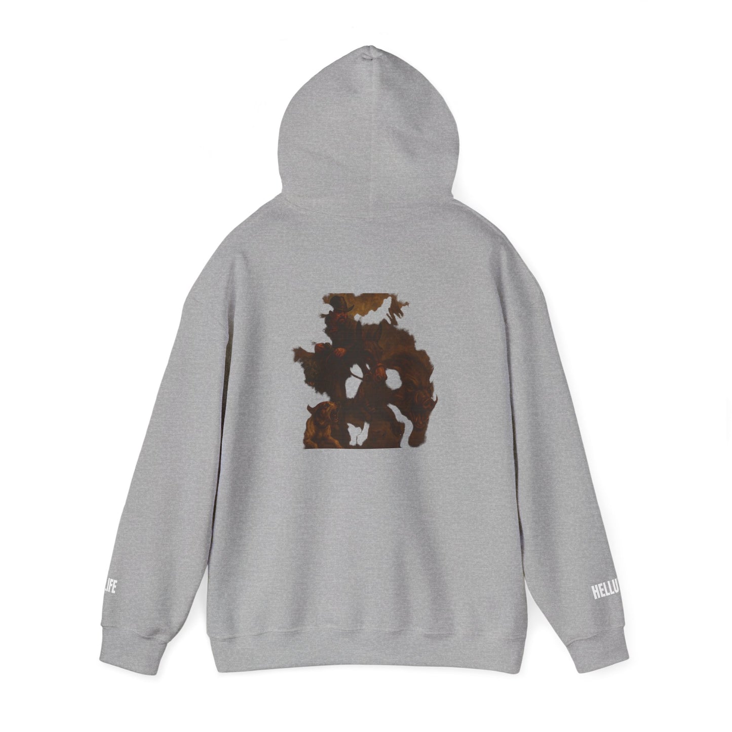 The Mountain Outlaws Hoodie — Rustic Graphic Hooded Sweatshirt