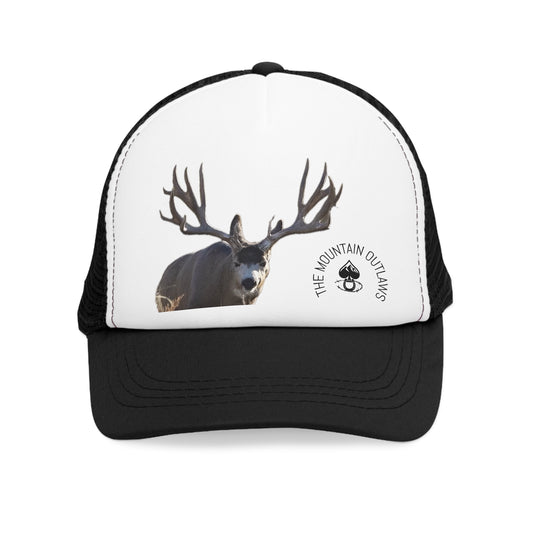 Mountain Outlaws Mesh Cap - Rustic Deer Hat for Outdoor Lovers, Fishing, Hunting, Camping, Nature Gifts