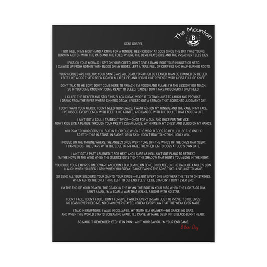 Scar Gospel – Outlaw Psalm Print