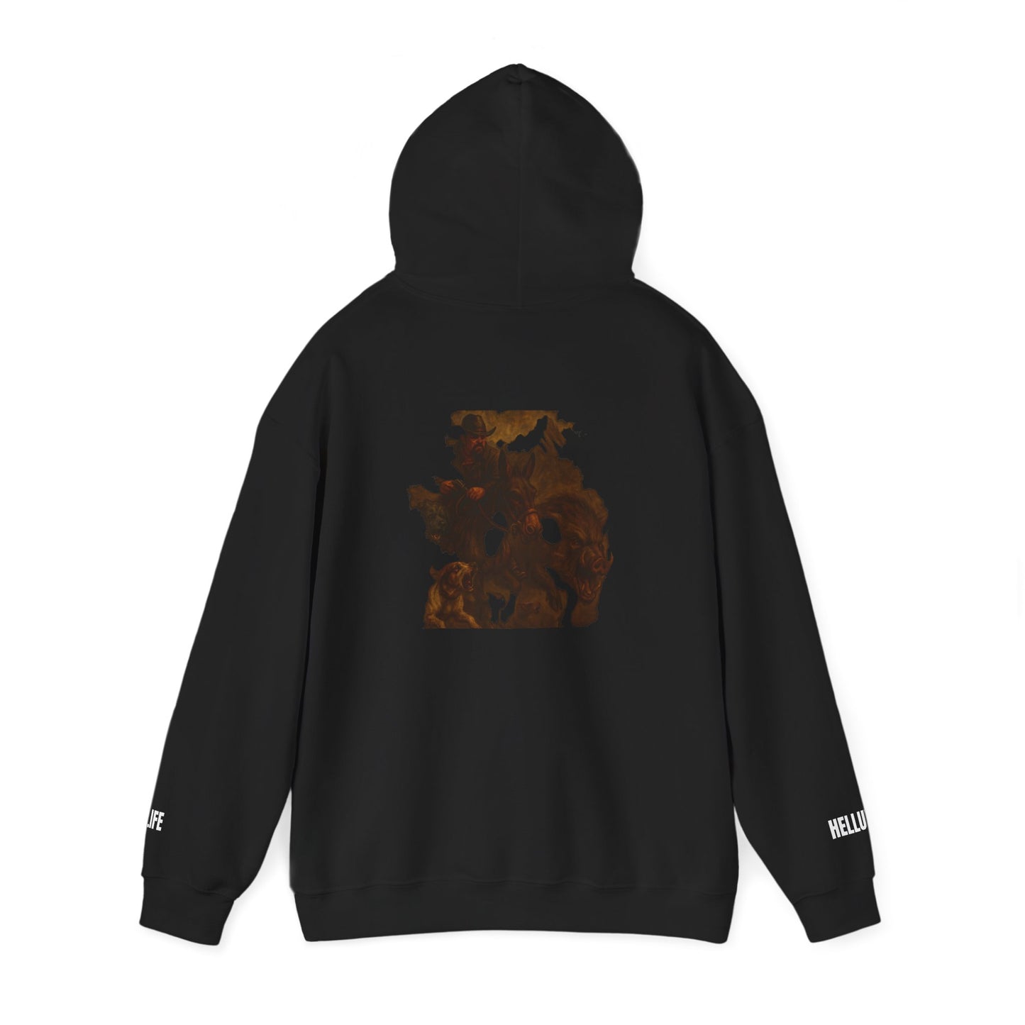 The Mountain Outlaws Hoodie — Rustic Graphic Hooded Sweatshirt