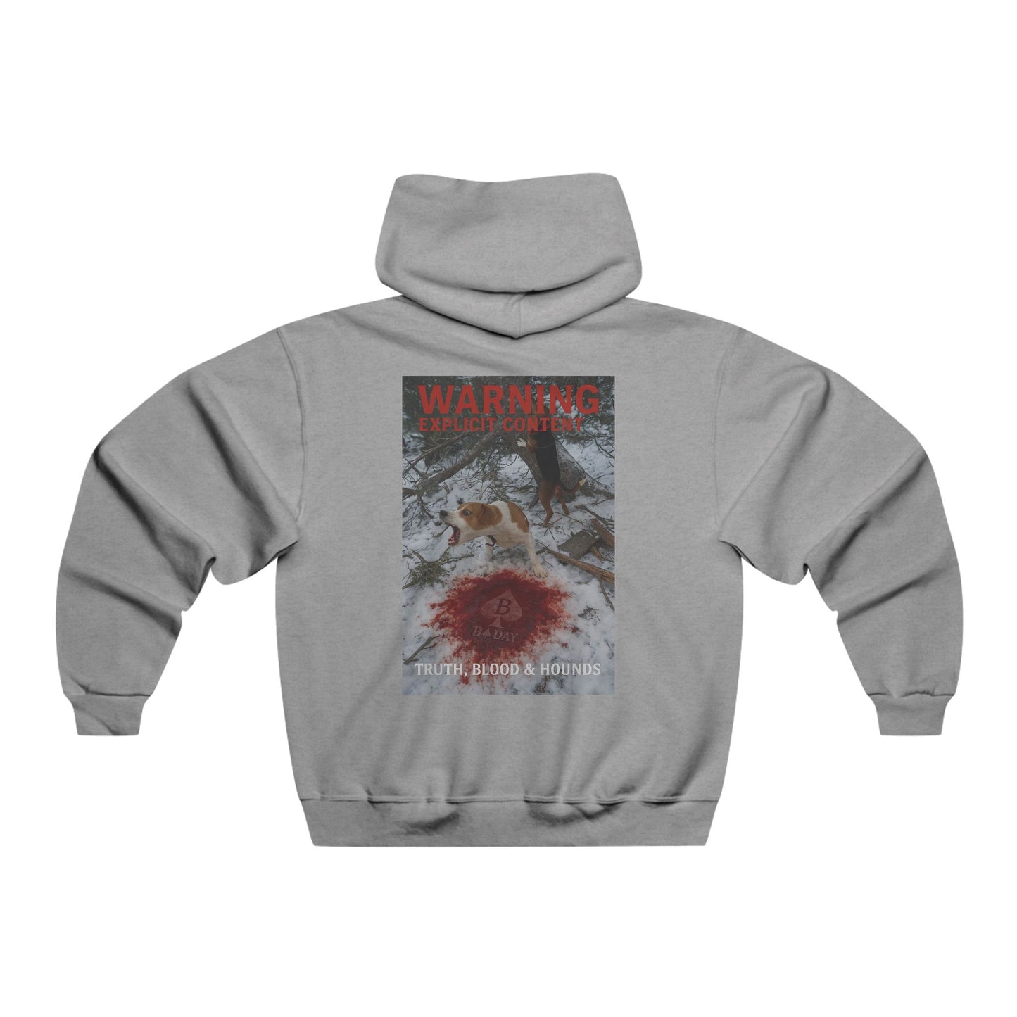 Mountain Outlaws Hoodie — "Warning: Hunting Area" Graphic Sweatshirt
