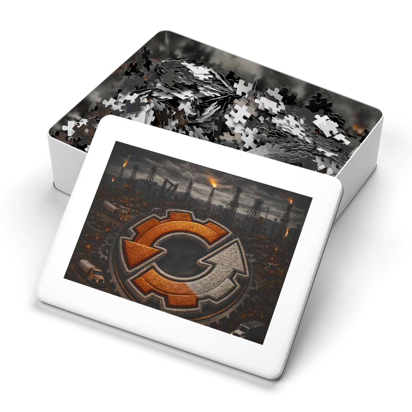 Jigsaw Puzzle with Tin